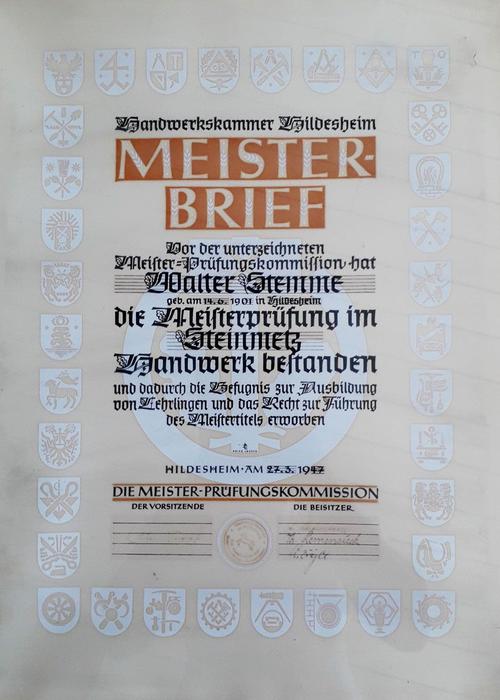 Meisterbrief 1947